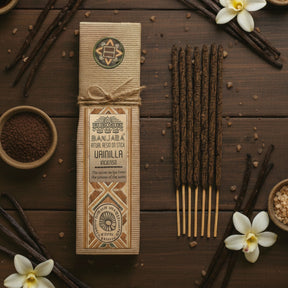 Vanilla Hand-Rolled Resin Incense Sticks, Slow-Burning
