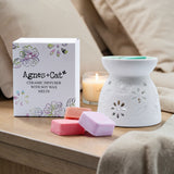 Wax Melter with Four Soy Wax Melts, Oil Burners