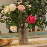 Pino Gold-Speckled Botanical Glass Vase Candle Holder 19x11cm