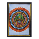 Hamsa Wall Art, Handbrushed Cotton