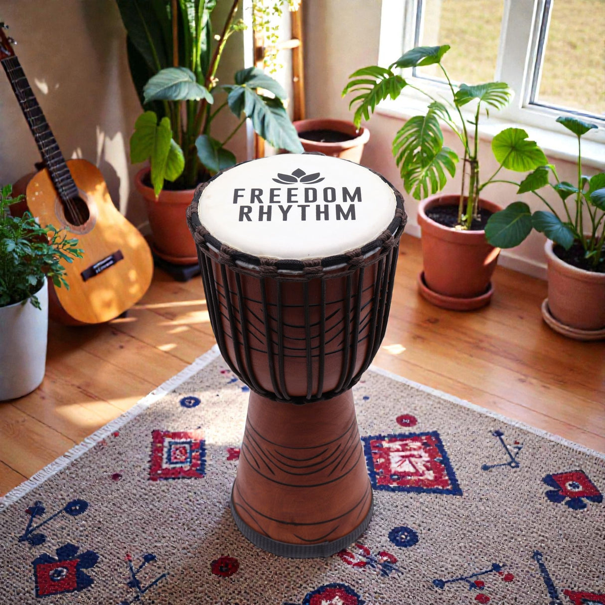 Medium Pro Djembe Drum -Freedom Rhythm (high) – 40cm (18cm Diia), Djembes Drum