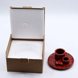 Ceramic Palo Santo and Incense Holder Red Mandala