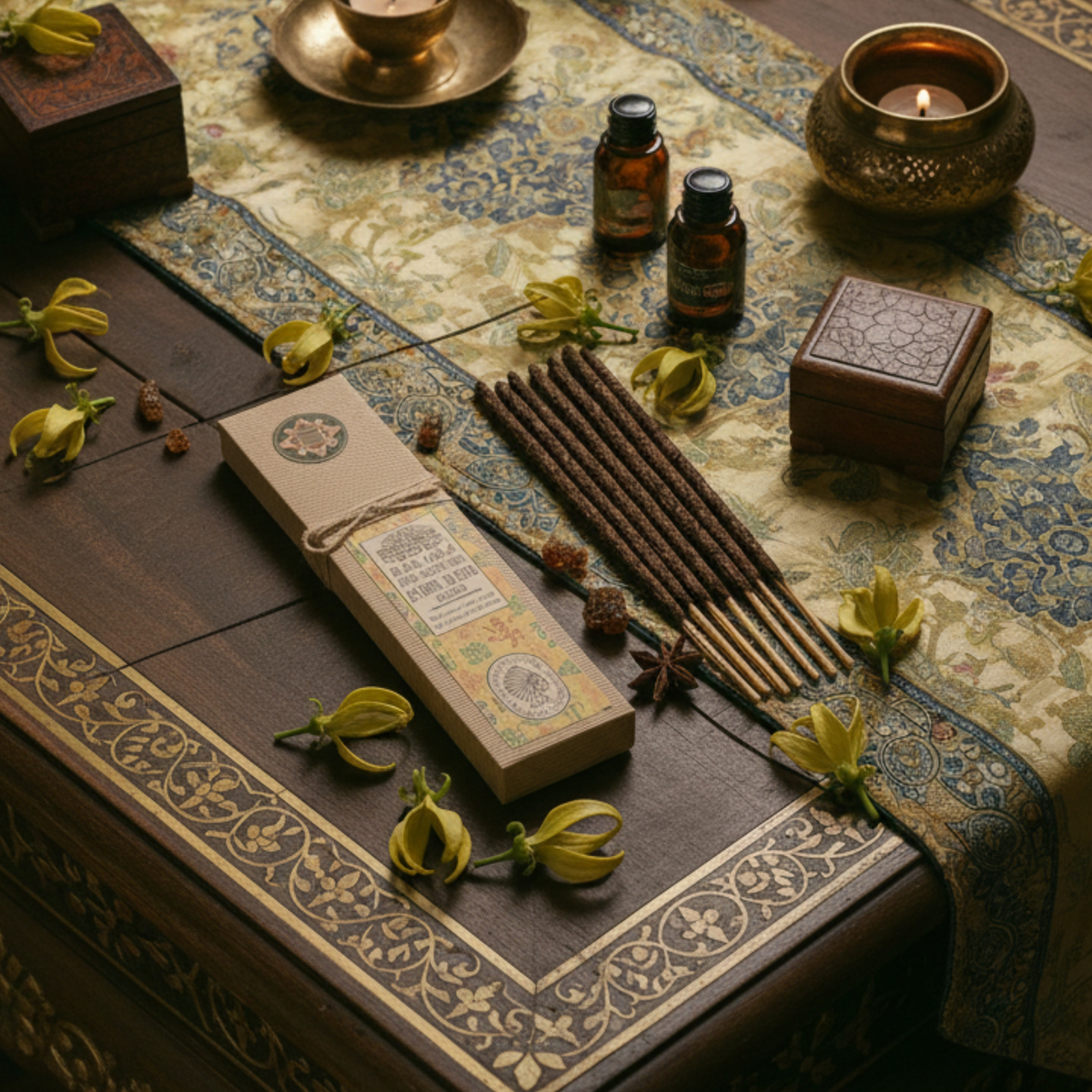 Ylang Ylang Resin Incense Sticks Hand-Rolled