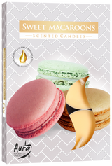 Velas de té perfumadas Macarrones, juego de 6