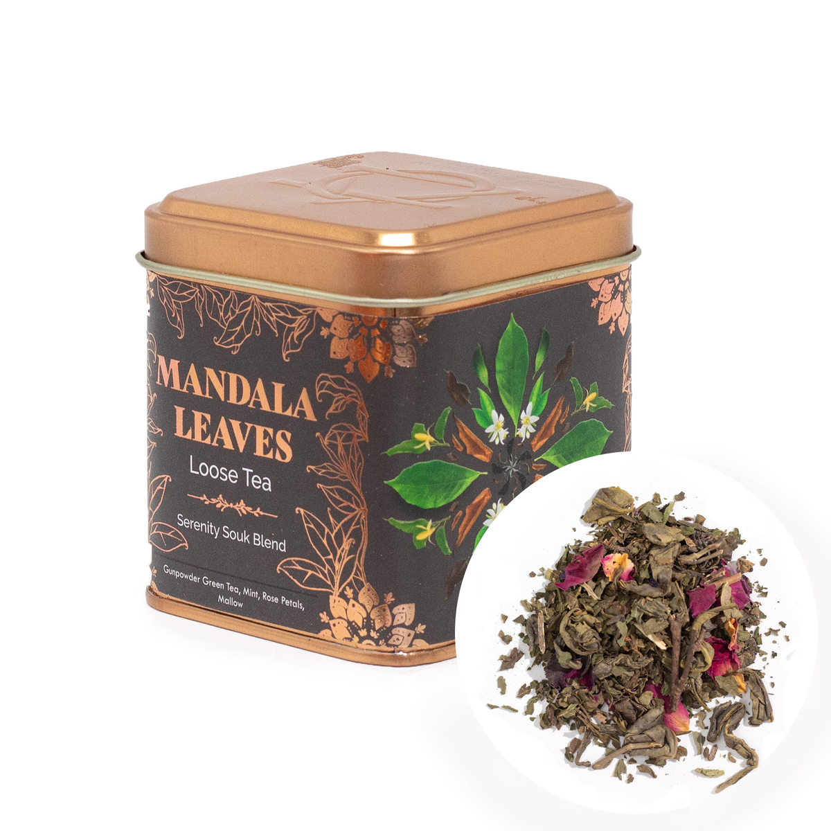 Mint Rose Gunpowder Green Tea Loose Leaf 50g
