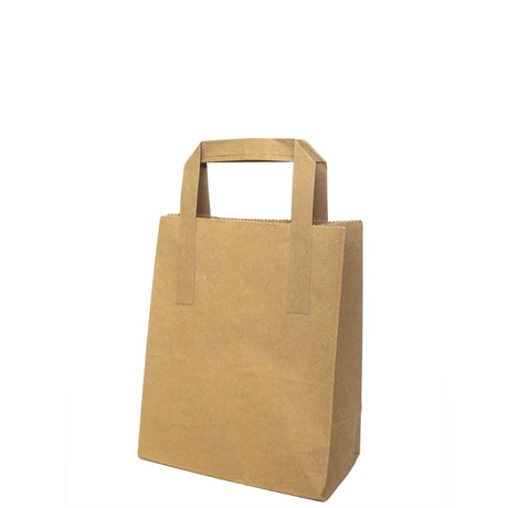 Kraft-paperipussit litteällä kahvalla 175x270x215mm 250 kpl