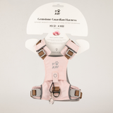 PAW - XS (2-4Kg) Dog Step-in Guardian Harness with Reflective Mesh - Soft Pink - Rose Quartz Charm
