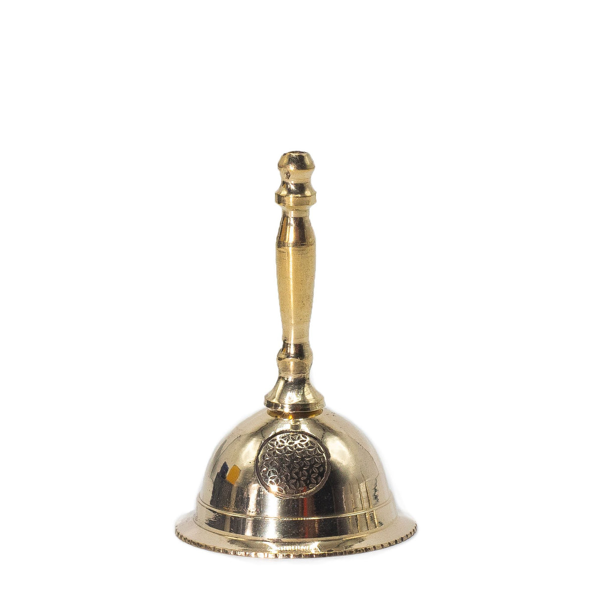 Brass Altar Meditation Hand Bell – Flower of Life