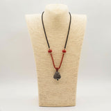 Serin Değerli Taş Kolye Uçları – Gümüş Obsidyen Buda