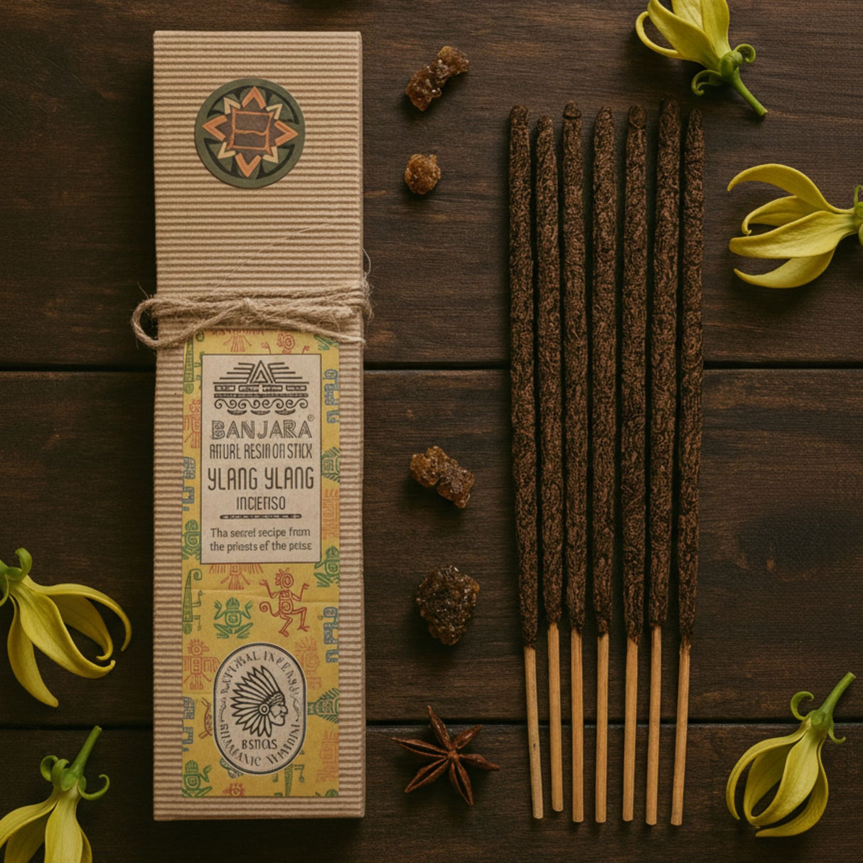 Ylang Ylang Resin Incense Sticks Hand-Rolled