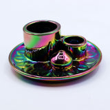 Palo Santo Smudge Incense Holder Iridescent Mandala Ceramic