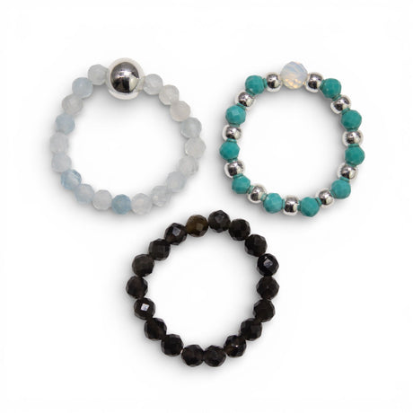 Nymph Spirit Gemstone Ring Set – Endless Ocean