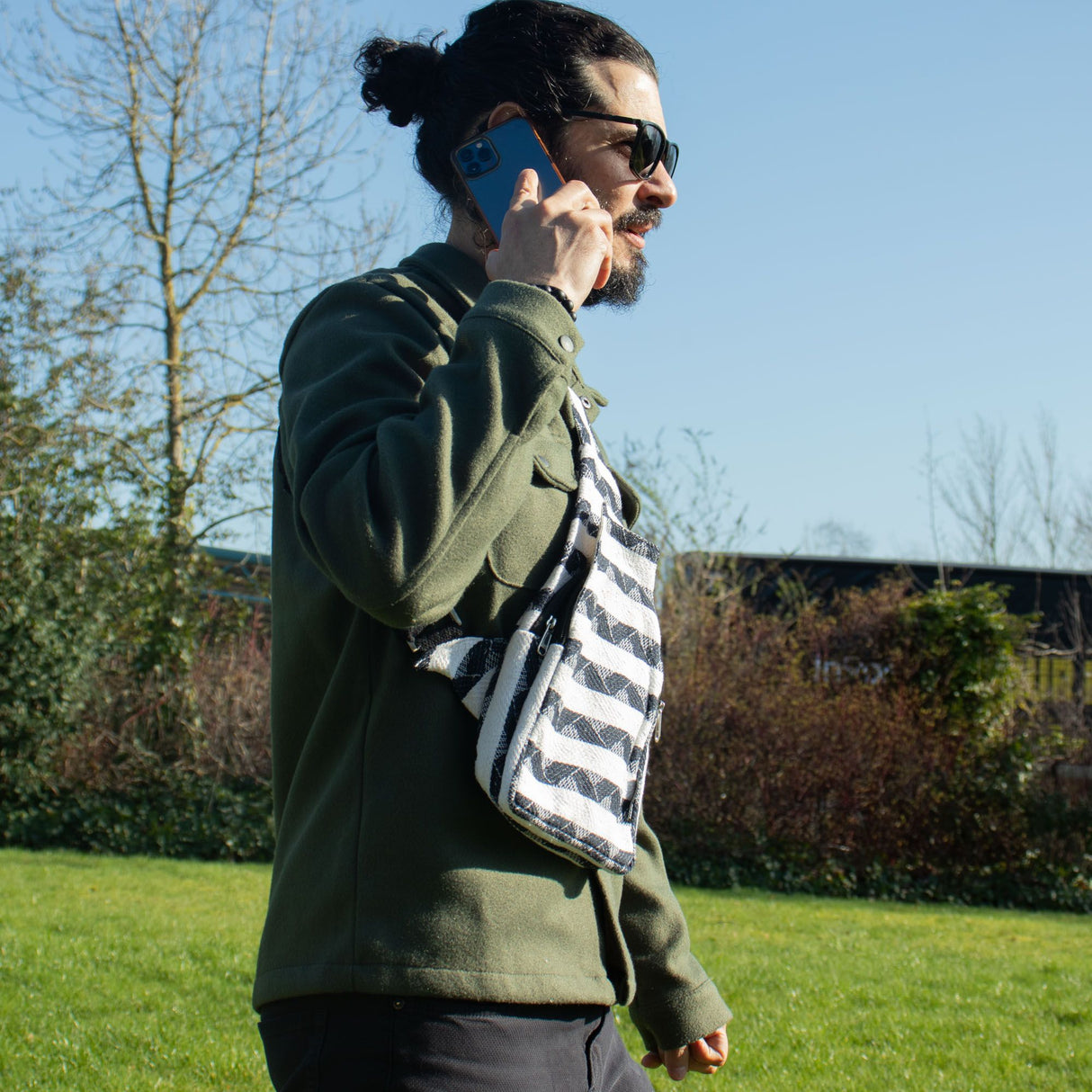 Jacquard prírodné tašky – Atlas Nomad – crossbody taška