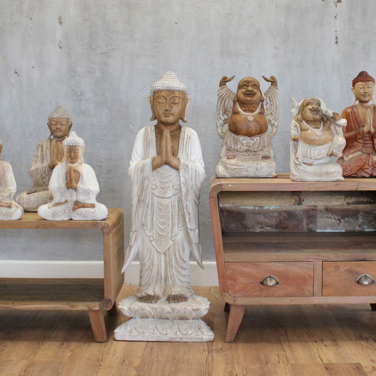 Buddha szobor álló 1m üdvözlet