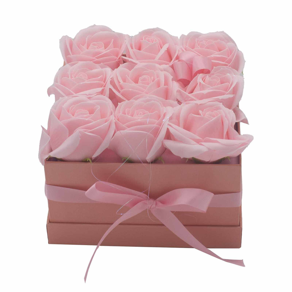 Soap Flower Bouquet 9 Pink Roses Square