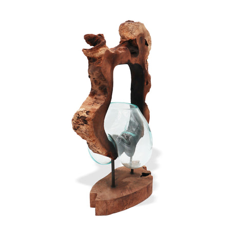 Hanging Glass Vase on Wood