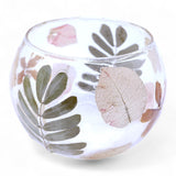 Pressed Flower Recycled Glass Tealight Votive Holder Primavera