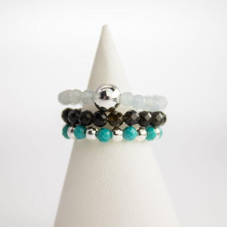 Nymph Spirit Gemstone Ring Set – Endless Ocean