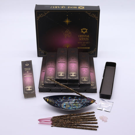 Rose Quartz Crystal Scents Smudge Incense – Rose