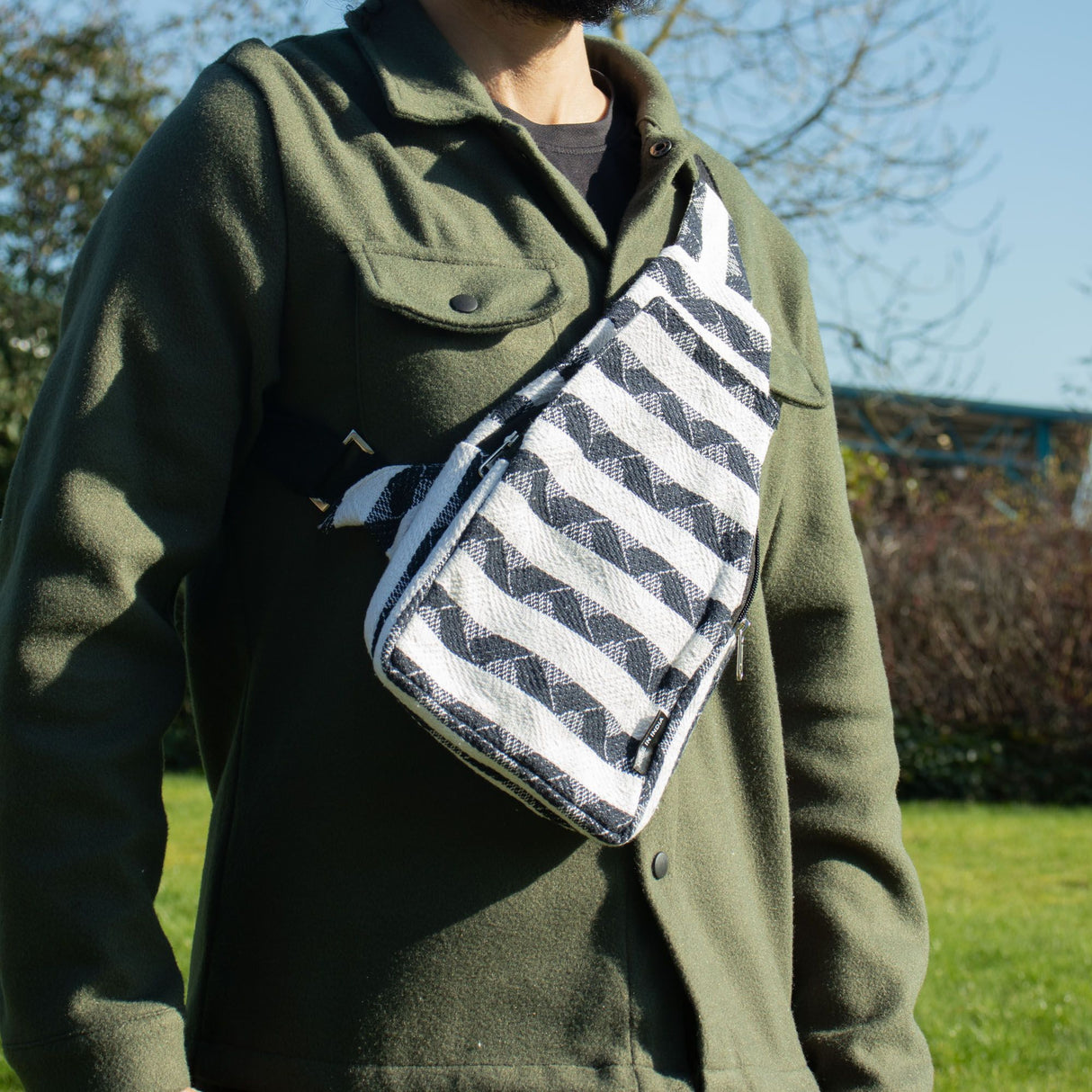 Jacquard prírodné tašky – Atlas Nomad – crossbody taška