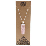 Rose Quartz Pendant Flat Pencil Crystal