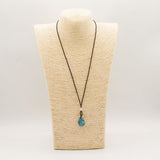 Cord Necklace Gemstone Pendant – Howlite Teardrop