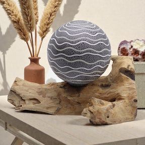 DriftGlow Lamp Grey Luna Shade, Table Lamps