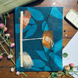 Lokta Bold Floral Notebook – Large (21x15cm) – 45 Leaves – Includes Bookmark – Midnight Blue