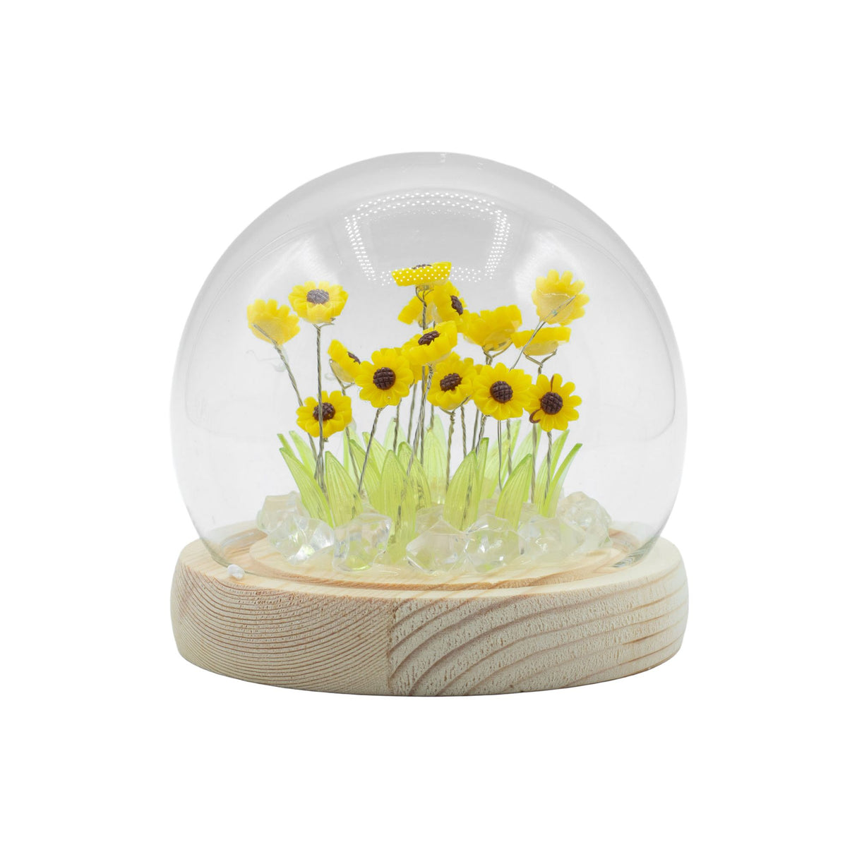 Floral Glow Gartenkuppel – 20 Sonnenblumen – LED USB