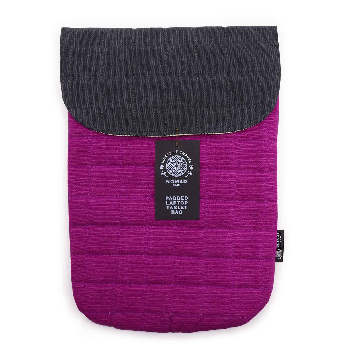 Padded Laptop Sleeve – Magnetic, Purple Stonewashed Cotton