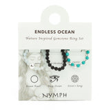 Nymph Spirit Gemstone Ring Set – Endless Ocean
