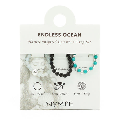 Nymph Spirit Gemstone Ring Set – Endless Ocean