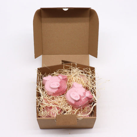 Bomba da bagno a forma di maialino cupcake alla vaniglia 70g