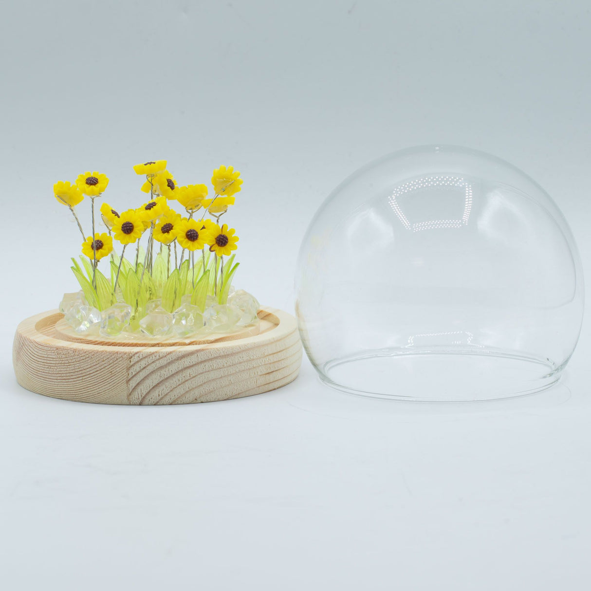 Floral Glow Gartenkuppel – 20 Sonnenblumen – LED USB