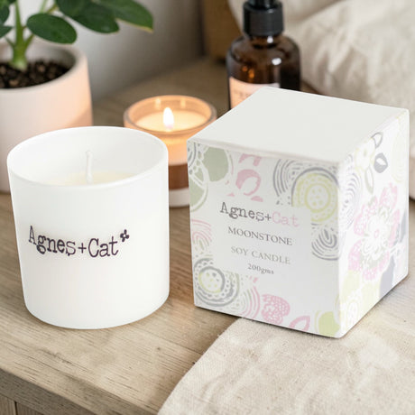 Agnes + Cat Votive Candle – Moonstone