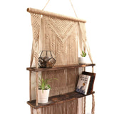 Macrame Hanging Shelves, Brown