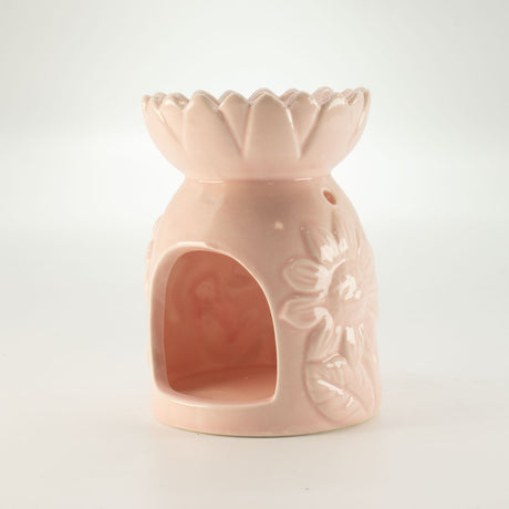 Keramisk solsikkeolje-brenner - pastellrosa