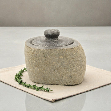 Natural Riverstone Grounding Pot – Small (approx 9x7cm)