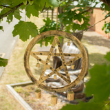 Indian Metal Star Cowbell Wind Chime 25x49cm