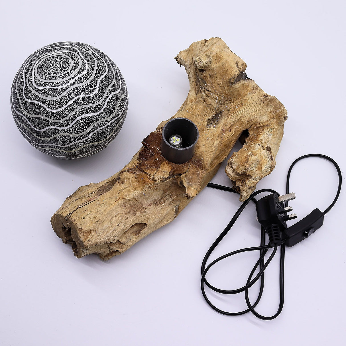 Lampe DriftGlow Abat-jour Luna Gris