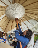 Garden Parasol 2m Turquoise Bali Patterned
