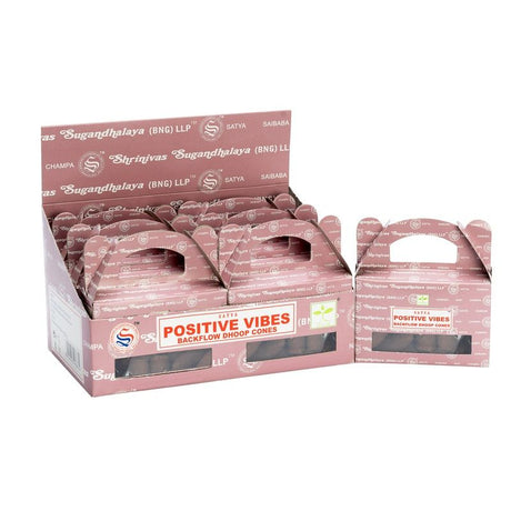 Backflow Incense Cones Positive Vibes Satya