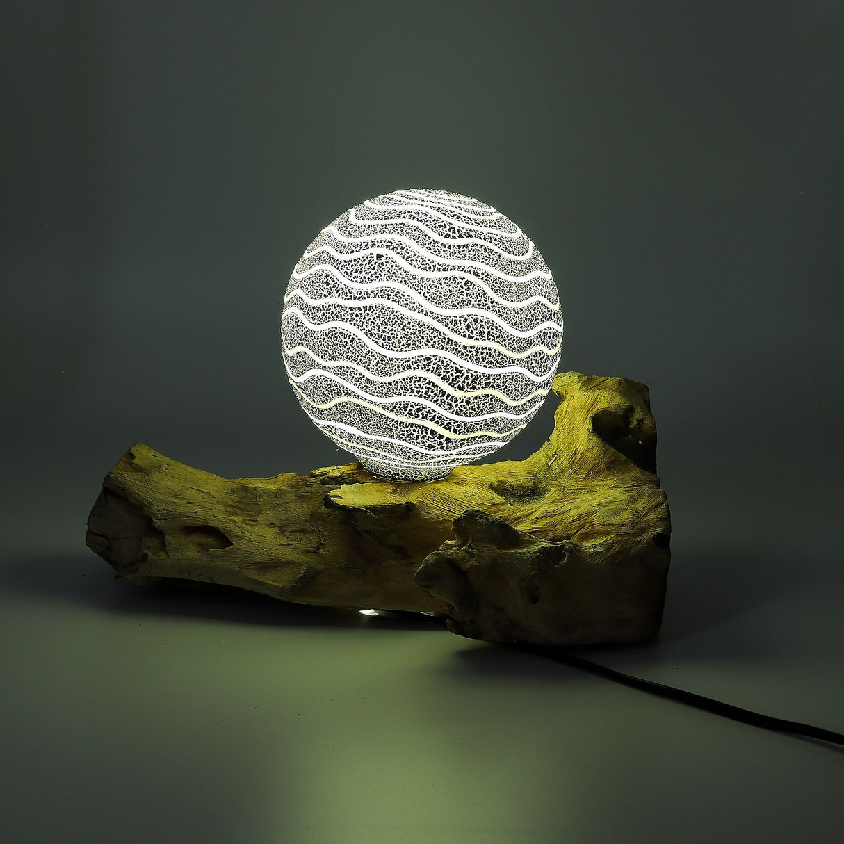 Lampe DriftGlow Abat-jour Luna Gris