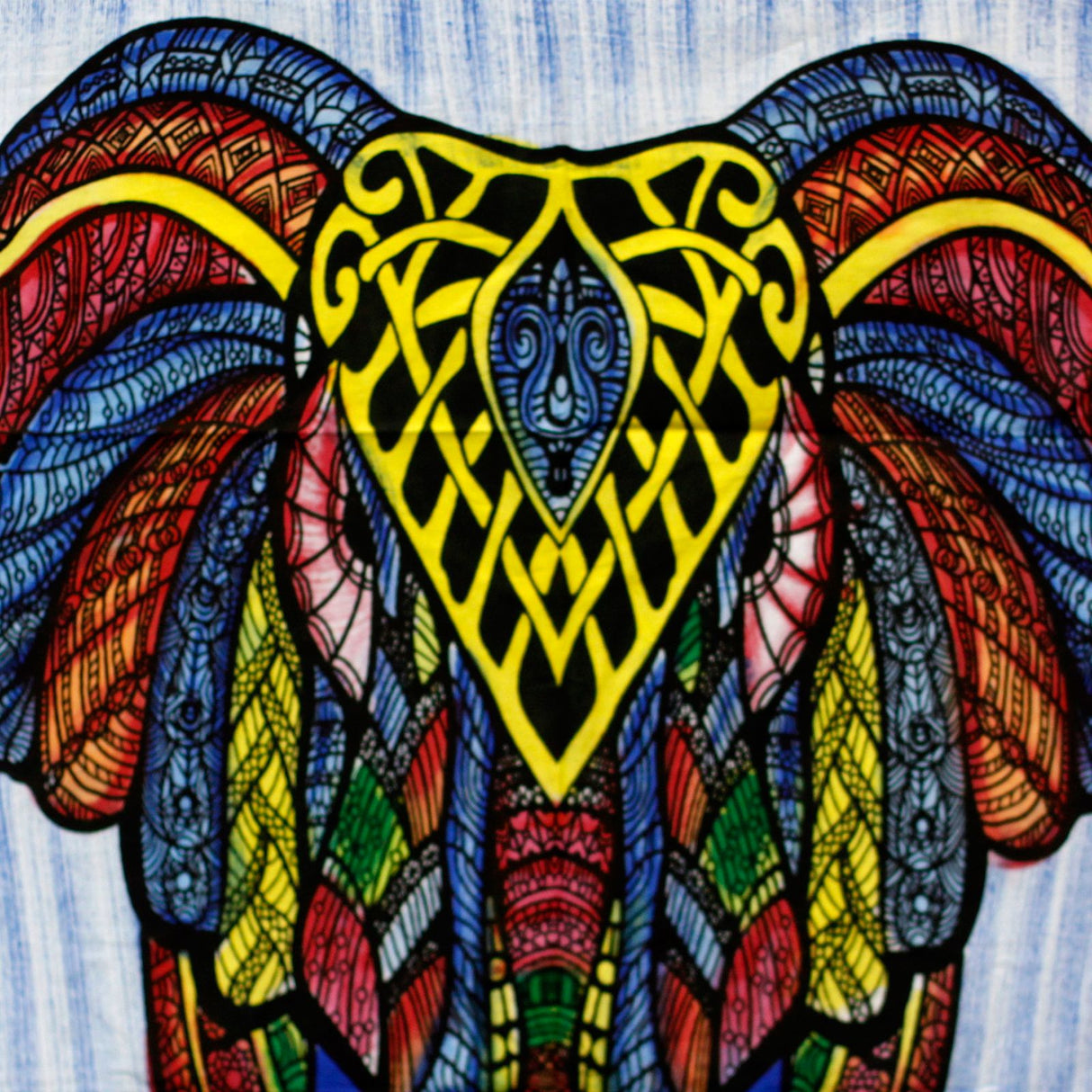 Elephant Wall Art, Handbrushed Cotton