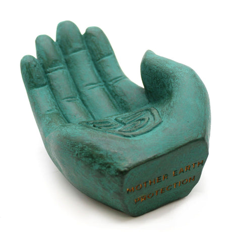 Røgelsesbrænder Sten Hånd Jord Beskyt Grøn