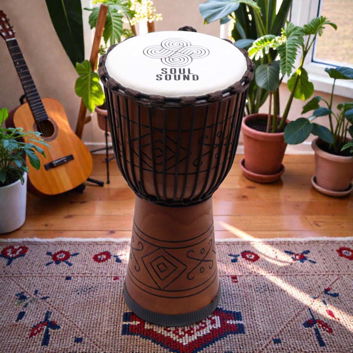 Large Pro Djembe Drum – Soul Sound (low) – 50cm (22cm Diia), Djembes Drum
