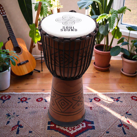 Large Pro Djembe Drum – Soul Sound (low) – 50cm (22cm Diia), Djembes Drum