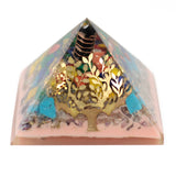 Orgonite Pyramid Tree Earth Base Copper Crystals 70mm