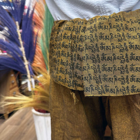 Thai Fisherman Yoga Pants Mandala Mantra Orange