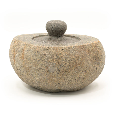 Natural Riverstone Grounding Pot – Large (approx. 15x12cm)